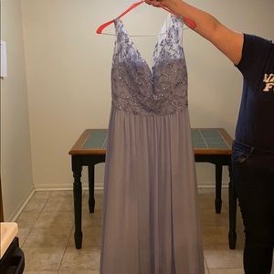 Long blue prom dress